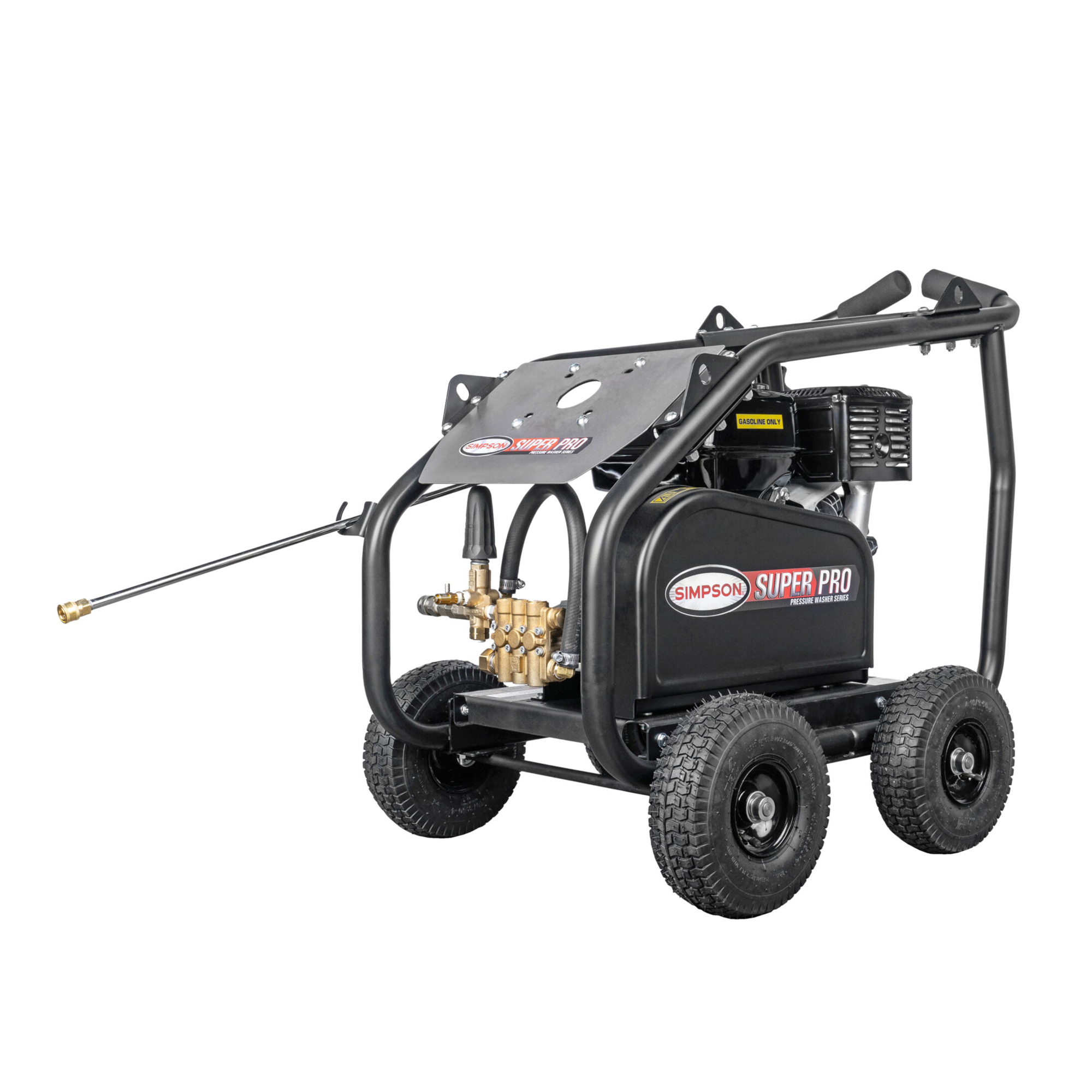 Simpson SuperPro Roll-Cage Cold Water Gas Pressure Washer — 4200 PSI, 4.0 GPM, Honda GX390 Engine, AAA Triplex Plunger Pump, Model# SRC4240211